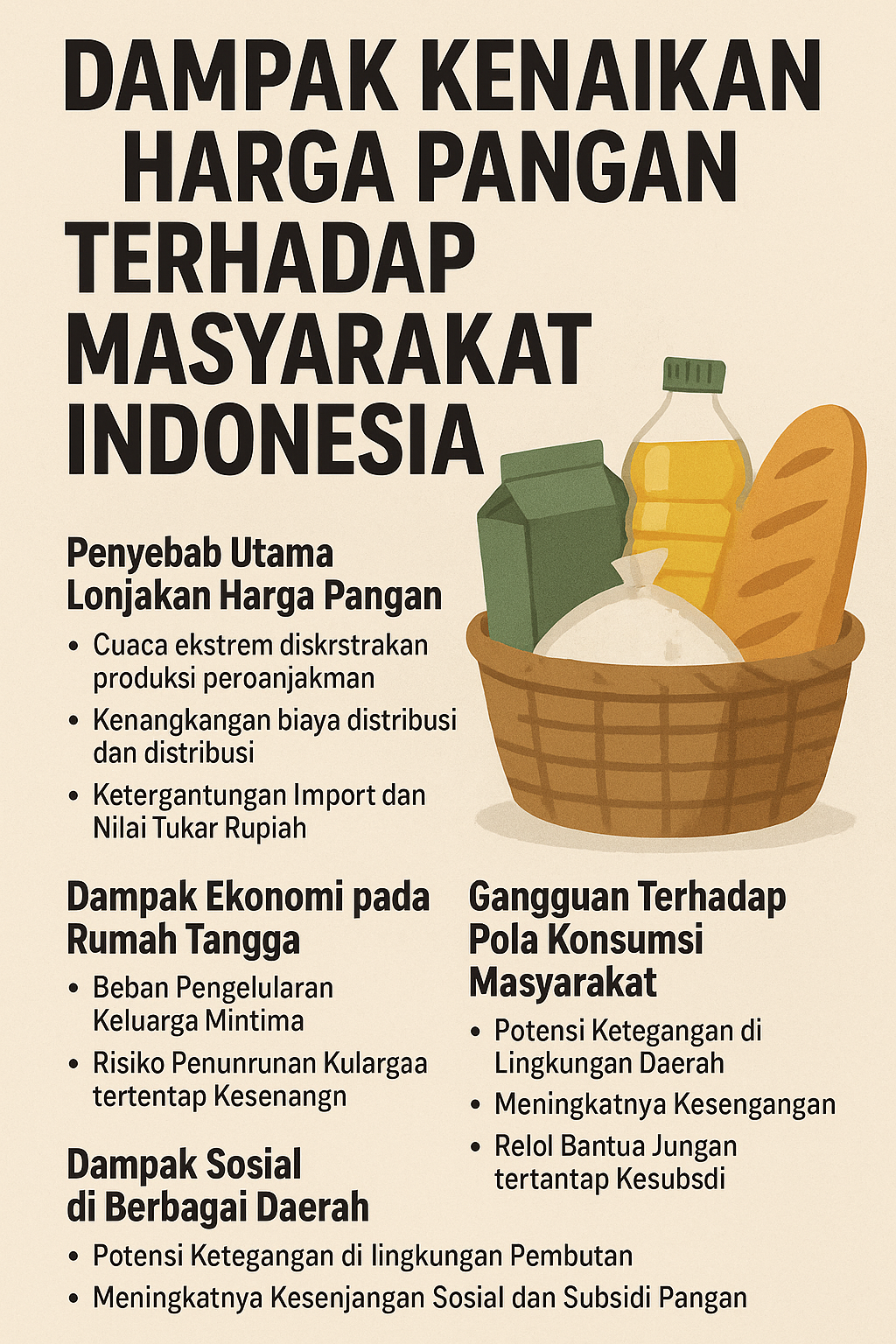 Dampak Kenaikan Harga Pangan Terhadap Masyarakat Indonesia